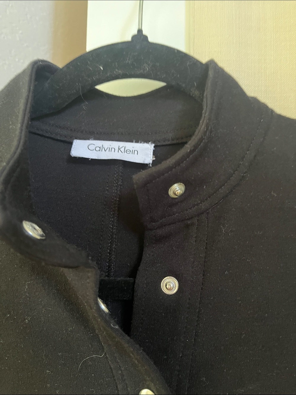 Calvin Klein Black Button-Front Midi Dress - Picture 2 of 3